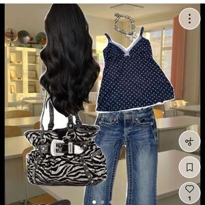 Polka Dot Cami Top - Black and White